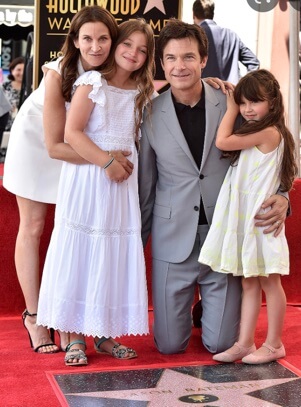 Amanda Anka with her husband Jason Bateman and their daughters' 